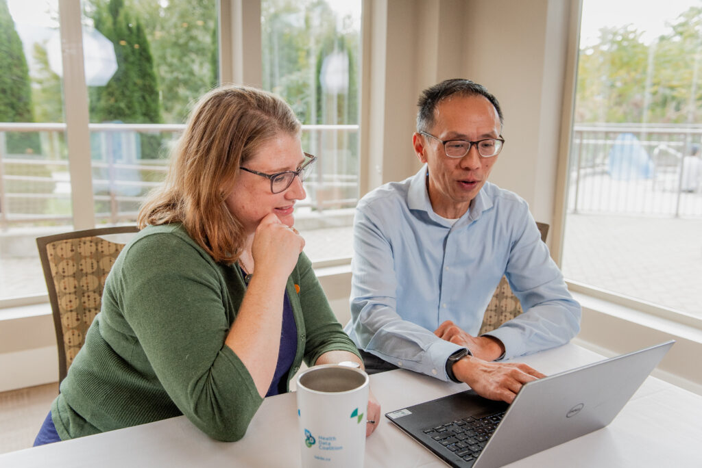 Physicians discussing health data